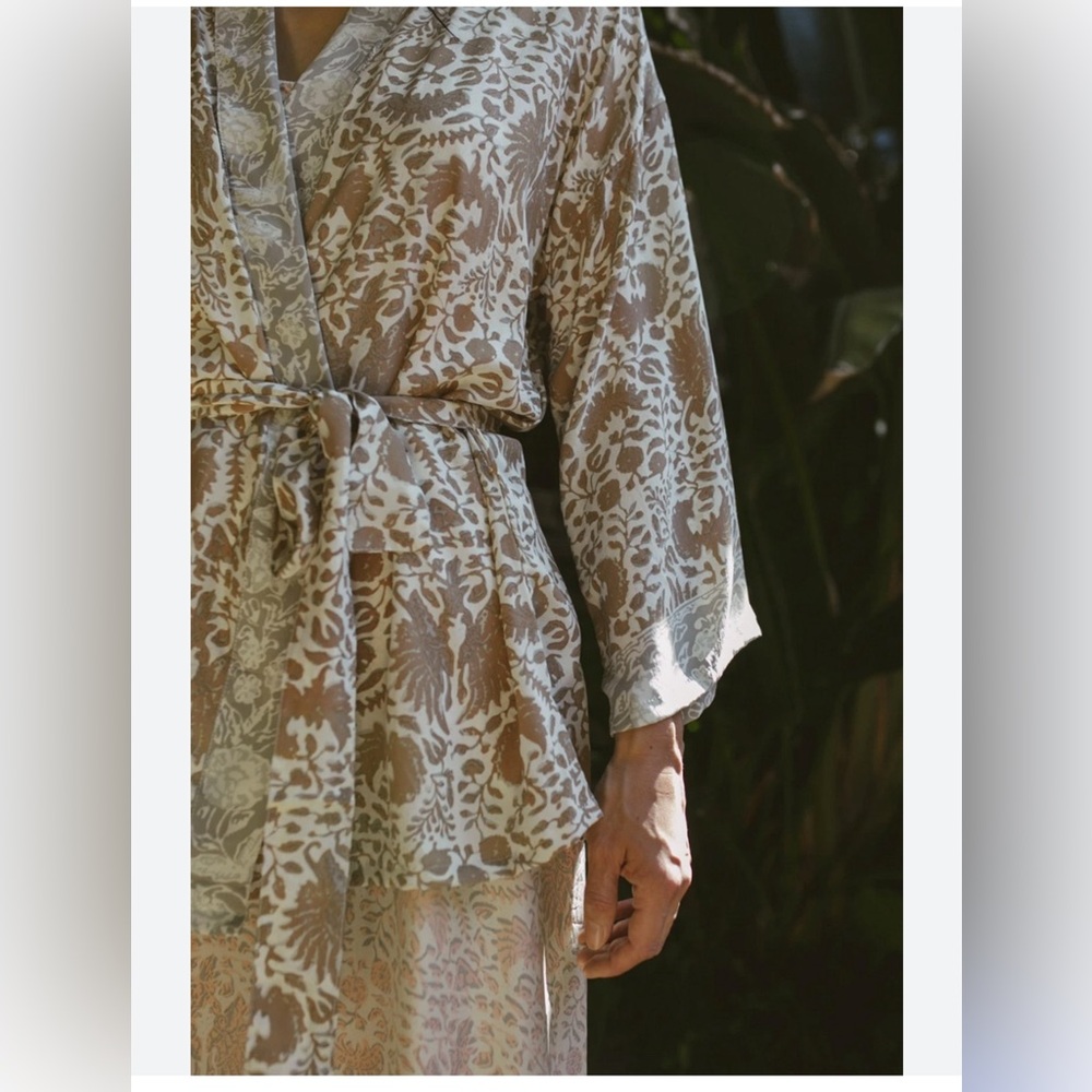 Natalie Martin Saylor Kimono Wrap Silk Top size small new WOT